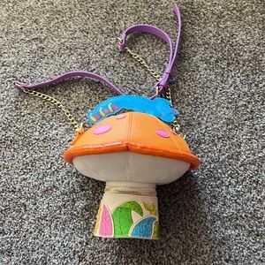 Alice in Wonderland Caterpillar Mushroom Crossbody Bag Purse